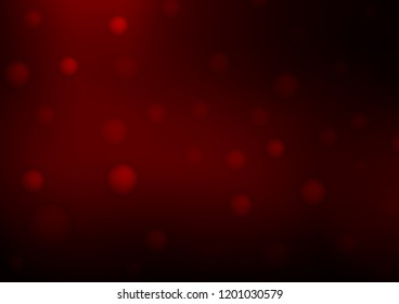 Dark Red vector pattern with spheres. Modern abstract illustration with colorful water drops. The pattern can be used for ads, leaflets of liquid.