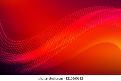 Dark Red vector pattern with spheres, triangles. Illustration with set of colorful abstract circles and lines. Pattern for futuristic ad, booklets.