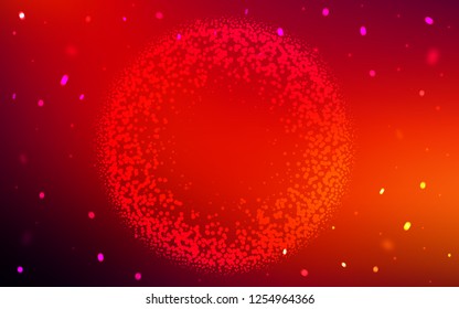 Dark Red vector pattern with spheres. Beautiful colored illustration with blurred circles in nature style. Pattern for beautiful websites.