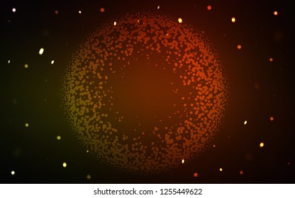 Dark Red vector pattern with spheres. Modern abstract illustration with colorful water drops. Design for your business advert.