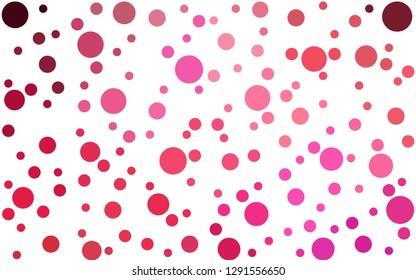 Dark Red vector  pattern with spheres. Blurred bubbles on abstract background with colorful gradient. Pattern for ads, leaflets.