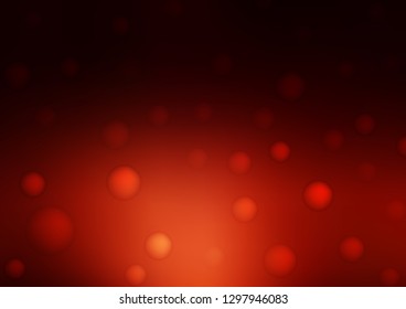 Dark Red vector pattern with spheres. Abstract illustration with colored bubbles in nature style. The pattern can be used for aqua ad, booklets.