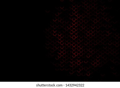 Dark Red vector pattern with spheres. Blurred bubbles on abstract background with colorful gradient. Completely new template for your brand book.