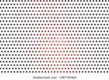 Dark Red vector pattern with spheres. Glitter abstract illustration with blurred drops of rain. Design for your business advert.