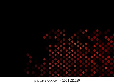 Dark Red vector pattern with spheres. Beautiful colored illustration with blurred circles in nature style. Template for your brand book.