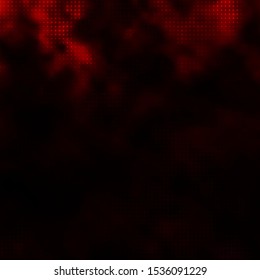 Dark Red vector pattern with spheres. Abstract decorative design in gradient style with bubbles. Pattern for wallpapers, curtains.