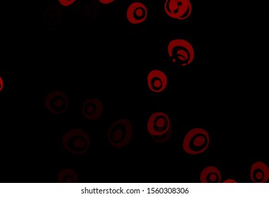 Dark Red vector pattern with spheres. Beautiful colored illustration with blurred circles in nature style. Pattern for beautiful websites.