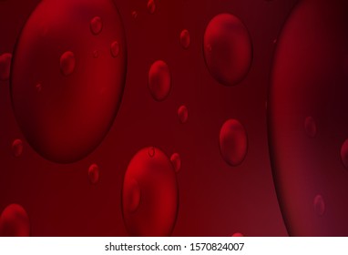 Dark Red vector pattern with spheres. Abstract illustration with colored bubbles in nature style. The pattern can be used for aqua ad, booklets.