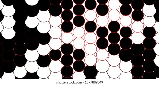 Dark Red vector pattern with spheres. Colorful illustration with gradient dots in nature style. Pattern for websites.