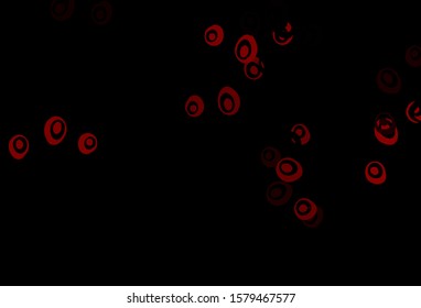Dark Red vector pattern with spheres. Abstract illustration with colored bubbles in nature style. Template for your brand book.