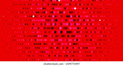 Dark Red vector pattern with spheres. Abstract decorative design in gradient style with bubbles. Design for your commercials.