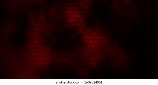 Dark Red vector pattern with spheres. Abstract illustration with colorful spots in nature style. Design for posters, banners.