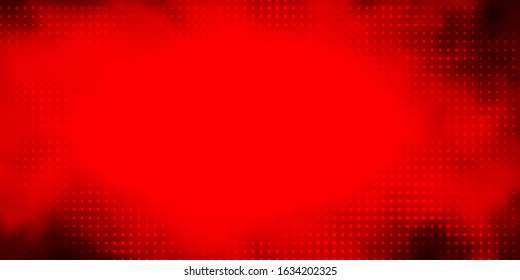 Dark Red vector pattern with spheres. Colorful illustration with gradient dots in nature style. Design for posters, banners.