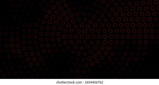 Dark Red vector pattern with spheres. Colorful illustration with gradient dots in nature style. New template for a brand book.