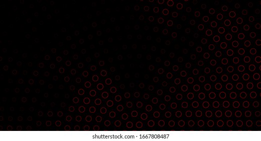 Dark Red vector pattern with spheres. Colorful illustration with gradient dots in nature style. New template for a brand book.