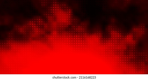 Dark Red vector pattern with spheres. Colorful illustration with gradient dots in nature style. Design for posters, banners.