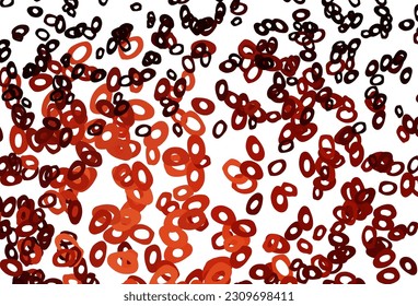 Dark Red vector pattern with spheres. Illustration with set of shining colorful abstract circles. Completely new template for your brand book.