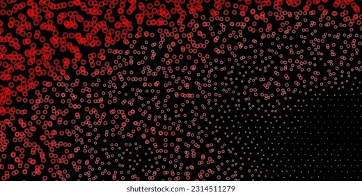 Dark red vector pattern with spheres. Colorful illustration with gradient dots in nature style. Pattern for booklets, leaflets.