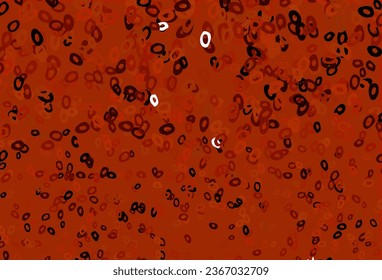 Dark Red vector pattern with spheres. Beautiful colored illustration with blurred circles in nature style. Design for posters, banners.