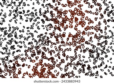 Dark Red vector pattern with spheres. Glitter abstract illustration with blurred drops of rain. Pattern for ads, leaflets.