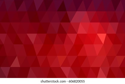 Dark Red vector Pattern.  triangular template. Geometric sample. Repeating routine with triangle shapes. New texture for your design. Pattern can be used for background.