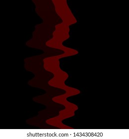 Dark Red vector pattern with wry lines. Abstract illustration with gradient bows. Template for your UI design.