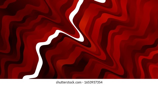 Dark Red vector pattern with wry lines. Abstract illustration with bandy gradient lines. Pattern for websites, landing pages.