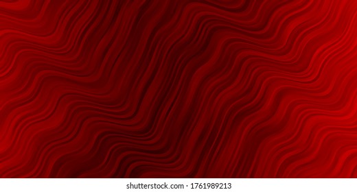 Dark Red vector pattern with wry lines. Colorful illustration in circular style with lines. Pattern for ads, commercials.