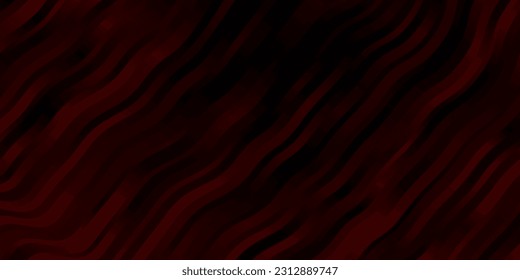 Dark Red vector pattern with wry lines. Bright illustration with gradient circular arcs. Design for your business promotion.