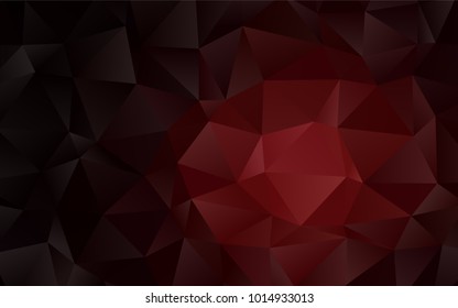 Dark Red vector polygon abstract background. A sample with polygonal shapes. The textured pattern can be used for background.