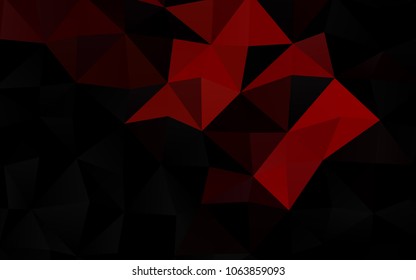Dark Red vector polygon abstract pattern. Modern geometrical abstract illustration with gradient. The polygonal design can be used for your web site.