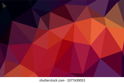 Dark Red vector polygon abstract layout. Modern geometrical abstract illustration with gradient. Triangular pattern for your business design.