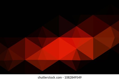 Dark Red vector polygon abstract backdrop. Triangular geometric sample with gradient.  The best triangular design for your business.