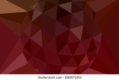 Dark Red vector polygon abstract backdrop with a gem in a centre. Shining colorful illustration with triangles. Template for cell phone's backgrounds.