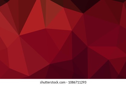 Dark Red vector polygon abstract backdrop. Colorful abstract illustration with triangles. Template for cell phone's backgrounds.