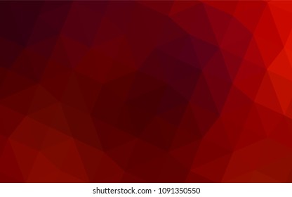 Dark Red vector polygon abstract layout. A sample with polygonal shapes. Textured pattern can be used for background.