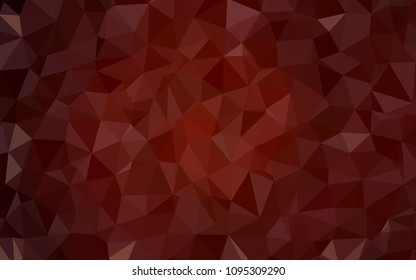 Dark Red vector polygon abstract background. A completely new color illustration in a polygonal style. A completely new design for your leaflet.