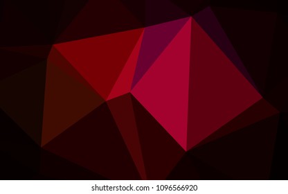 Dark Red vector polygon abstract background. Elegant bright polygonal illustration with gradient. Brand-new design for your business.