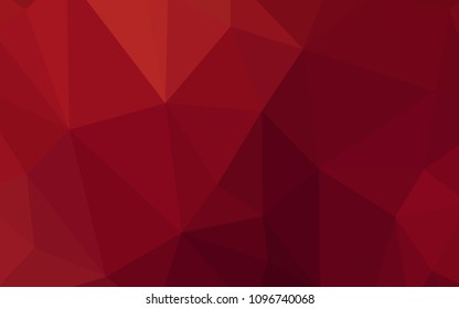 Dark Red vector polygon abstract background. Colorful abstract illustration with triangles. A new texture for your web site.