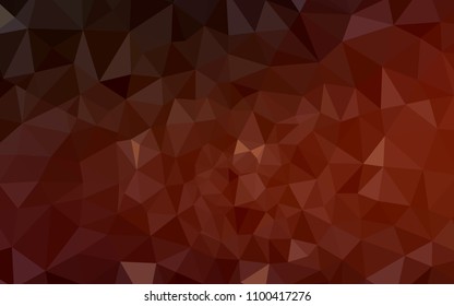 Dark Red vector polygon abstract background. Glitter abstract illustration with an elegant triangles. New template for your brand book.
