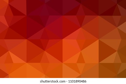 Dark Red vector polygon abstract layout. Triangular geometric sample with gradient.  Brand new design for your business.