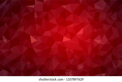 Dark Red vector polygon abstract background. A sample with polygonal shapes. Triangular pattern for your design.