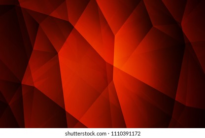 Dark Red vector polygon abstract background. Creative illustration in halftone style with triangles. Textured pattern for your backgrounds.