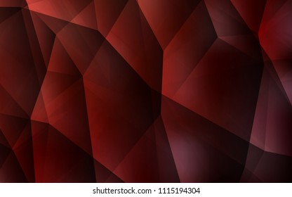 Dark Red vector polygon abstract backdrop. Colorful illustration in abstract style with triangles. Brand new style for your business design.