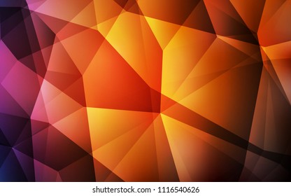 Dark Red vector polygon abstract background. Colorful abstract illustration with triangles. A completely new design for your leaflet.