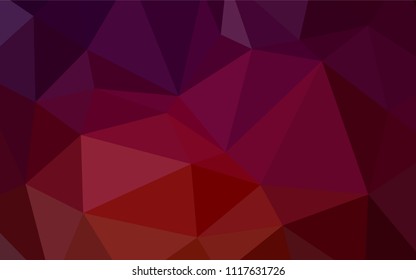 Dark Red vector polygon abstract background. Shining polygonal illustration, which consist of triangles. Brand-new design for your business.
