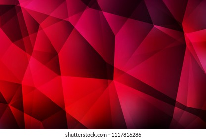 Dark Red vector polygon abstract backdrop. A completely new color illustration in a polygonal style. Template for cell phone's backgrounds.