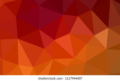 Dark Red vector polygon abstract backdrop. Glitter abstract illustration with an elegant triangles. Best triangular design for your business.