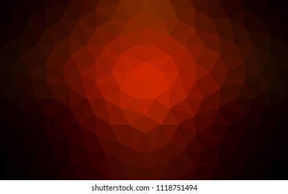 Dark Red vector polygon abstract background. Creative illustration in halftone style with triangles. A new texture for your web site.