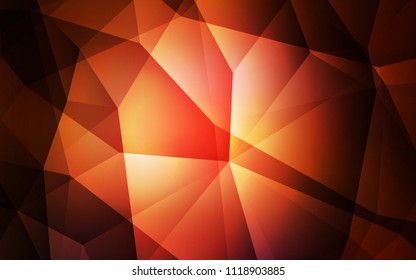 Dark Red vector polygon abstract backdrop. Colorful abstract illustration with triangles. New template for your brand book.